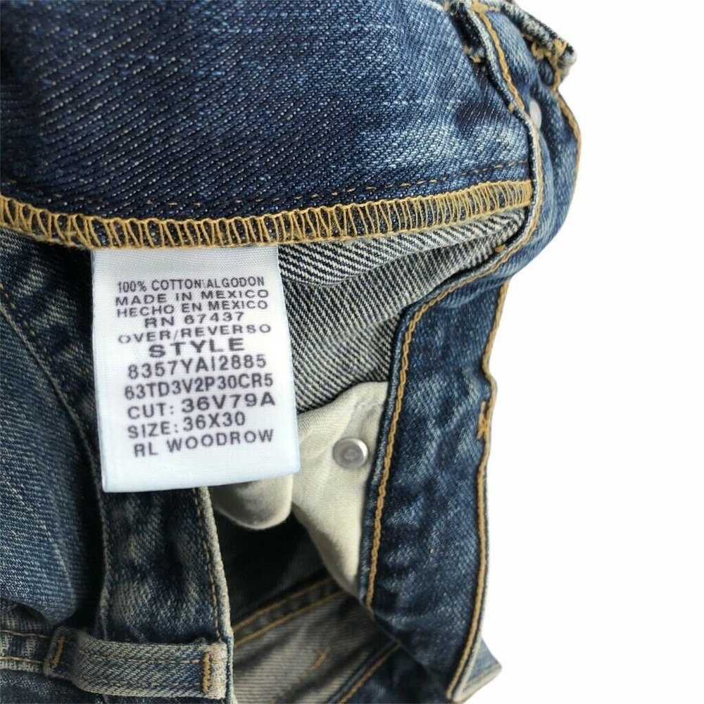 Polo Ralph Lauren Mens Straight Jeans Blue Size 36 - Picture 9 of 10